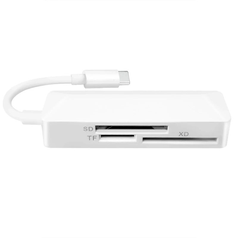 MONOJLY Mini Memory Card Reader 3 in 1 Card Reader USB C Card Reader TFSD XD 3 in 1 Carder Reader for Laptop Phone Tablet