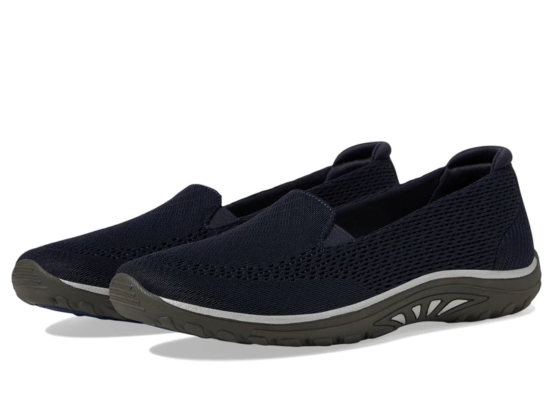 Skechers Women's Reggae Fest-Willows Vibe Flat Slipper, Navy, 5.5 UK