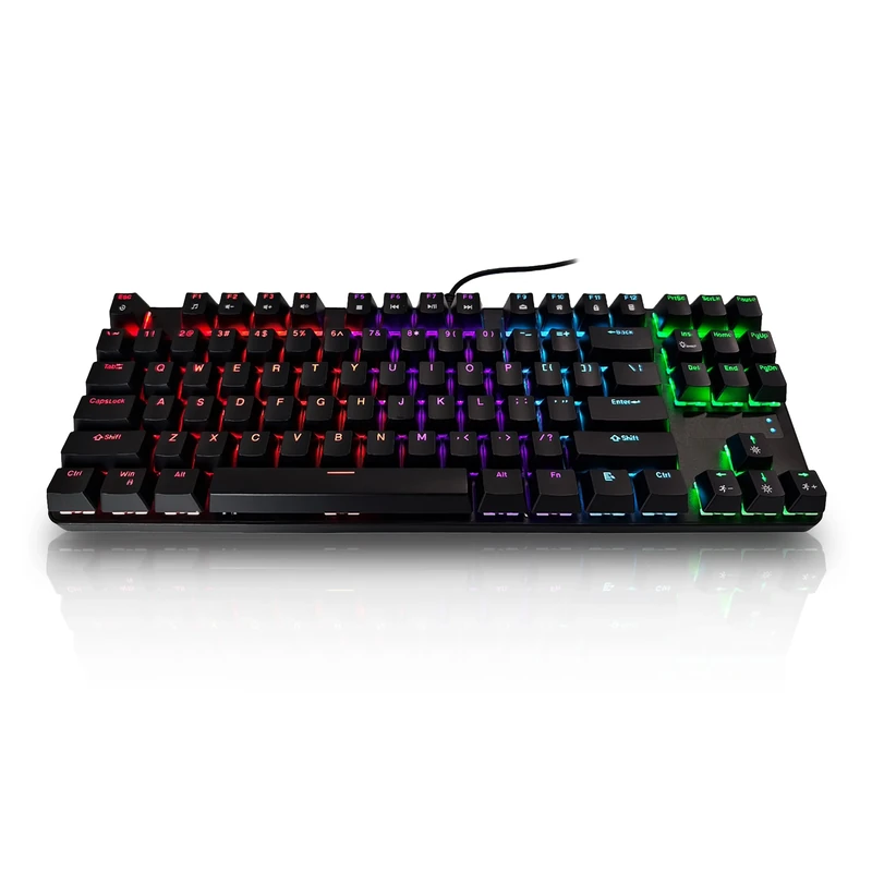 Bangsanth Mechanical Gaming Keyboard, Mechanical Keyboard with Blue Switches and Dynamic 16-Mode Backlight - Plug and Play, Premium 87-Key, Anti-Ghosting, for PC, Windows, Mac, Gamer, Office, Typists
