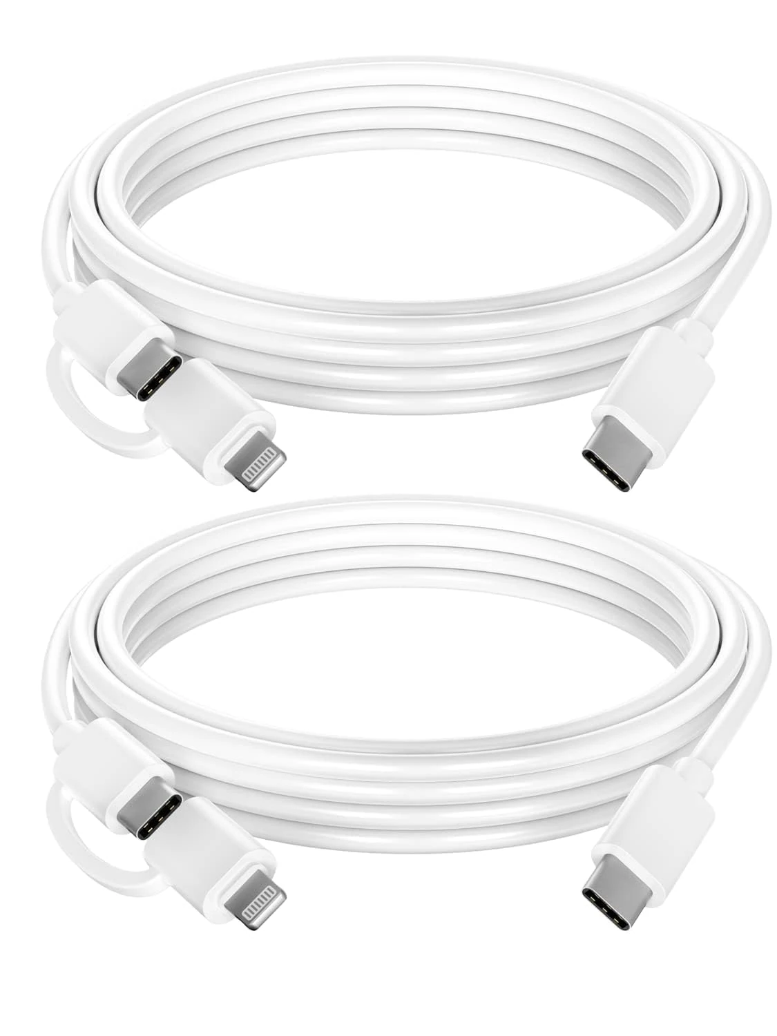 ilikable 2 in 1 USB C to USB C/Lightning Cable 2Pack 2M MFi iPhone 15 Charger C to C Fast Charging 60W Type C for iPhone iPad Pro Air Samsung Galaxy MacBook Switch and More
