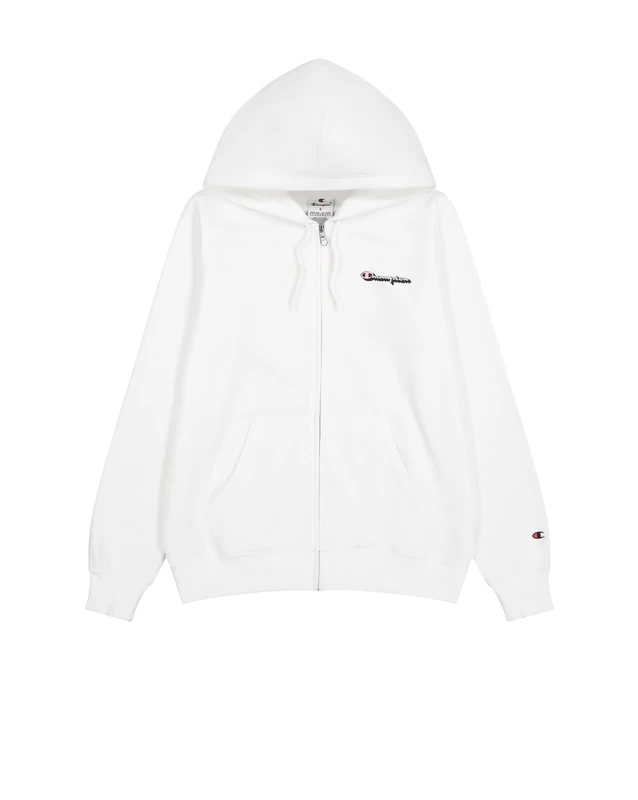 Champion Women's Legacy Graphic Shop W (117652) -Light Soft Compact Powerblend Fleece Full-Zip Sweatshirt, White (WW001), L