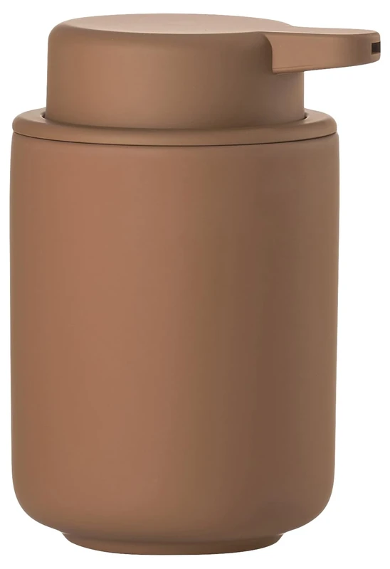 Zone Denmark Ume Liquid Soap Dispenser Sandstone/Ceramic Soft Touch Coating Scandinavian Design 250 ml Height 12.7 cm Terracotta