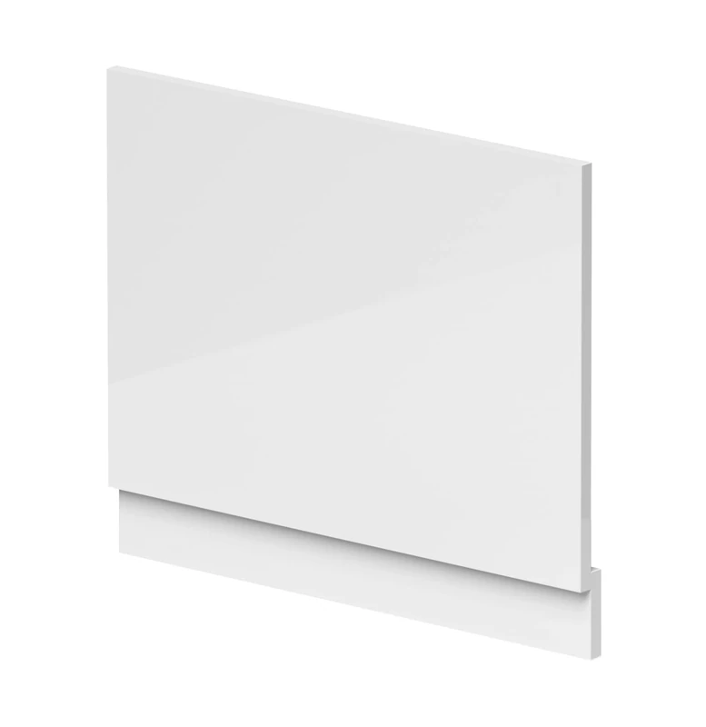 nuie BPR111W Bath Panels Modern Bathroom Waterproof Shower Bath End Panel, 700mm, Gloss White