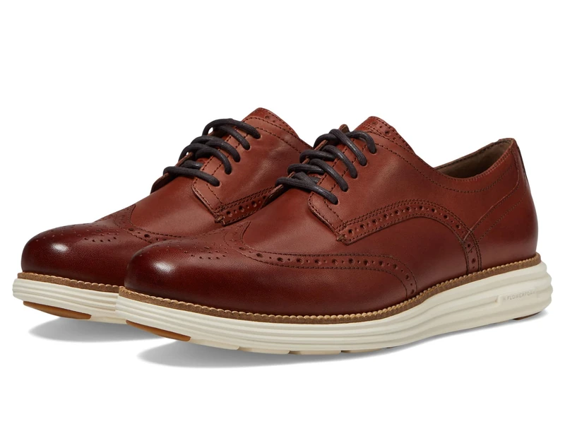 Cole Haan Men's ØriginalGrand Remastered Wingtip Oxfords, Woodbury-Ivory, 7.5 UK