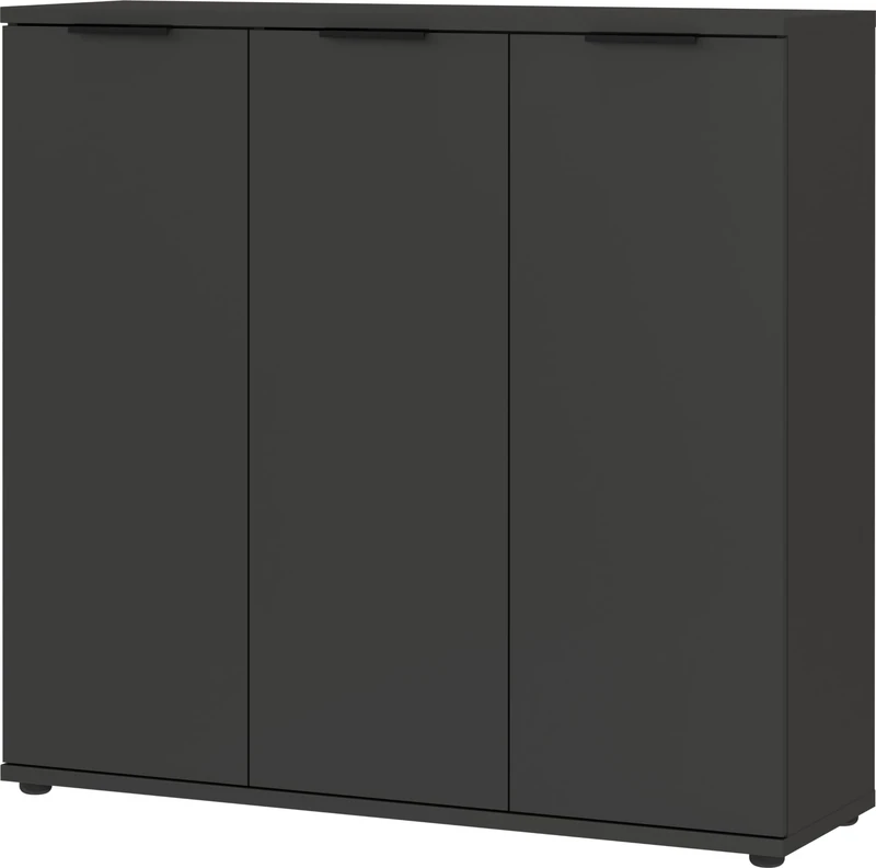 Germania Shoe Cabinet 0360-547 GW-STANTON, in Graphite, Space for up to 24 Pairs of Shoes, 113 x 108 x 37 cm (W x H x D)