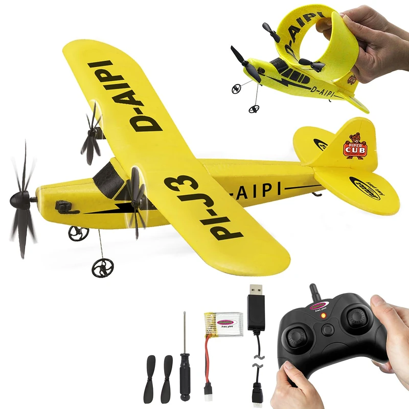 Jamara 410191 Piper J3-CUB RC Plane - 2.4 GHz Gyro Model