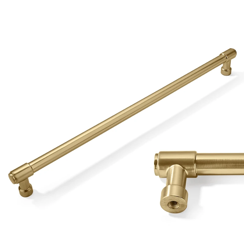 CABDM 1 Pack Appliance pulls 12 inch(305mm) Brushed Gold Cabinet Pulls Extra Long Satin Brass Cabinet Handles Kitchen Hardware for Cabinets and Drawer