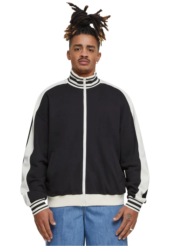 Urban Classics Men's Retro Track Jacket, Black, L