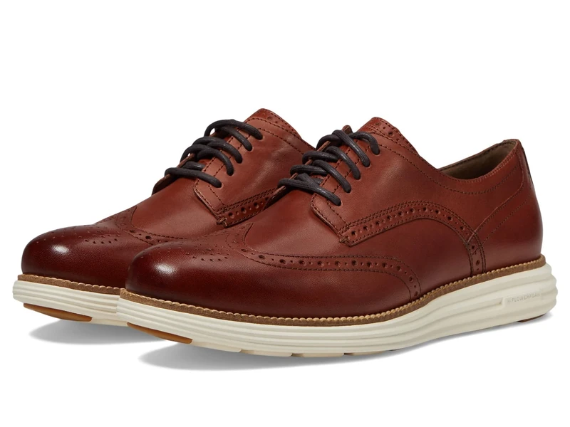 Cole Haan Men's Originalgrand Remastered Wingtip Oxford, Woodbury/Ivory, 9 Wide