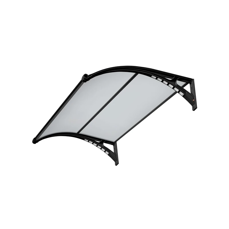 Avilia Outdoor Canopy with LED Lights 100 x 150 cm – Illuminated Canopy in Polycarbonate and ABS, Sun Protection and Rain, Modern Design, Black