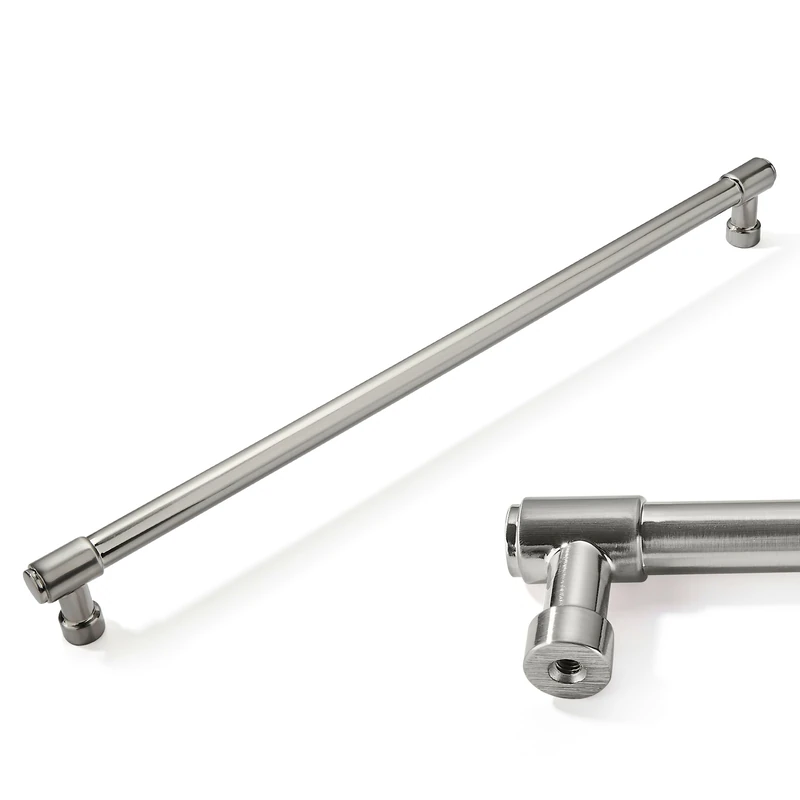 CABDM 1 Pack Appliance pulls 18 inch(457mm) Brushed Satinz Nickel Cabinet Pulls Extra Long Cabinet Handles Kitchen Hardware for Cabinets and Drawer