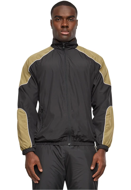 Urban Classics Men's Piped Track Jacket, Black, S