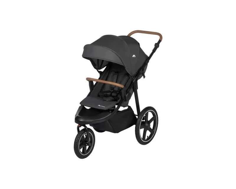 Bebeconfort Cloudy, All-Terrain Pushchair, 0 – 4 Years (max. 22kg), Reclining Baby Stroller, Fast Folding, 3 Large Air Wheels, Adjustable Handlebar, Spacious Storage Basket, Mineral Graphite