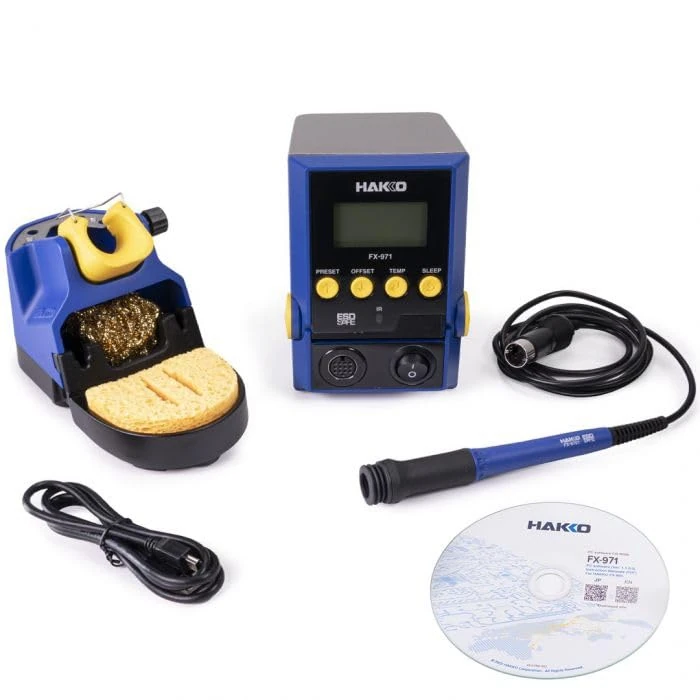 HAKKO FX-971 Next Generation Professional 100W Thermally Controlled Soldering Station Kit - IoT Connectivity - Compact Design - UK Plug
