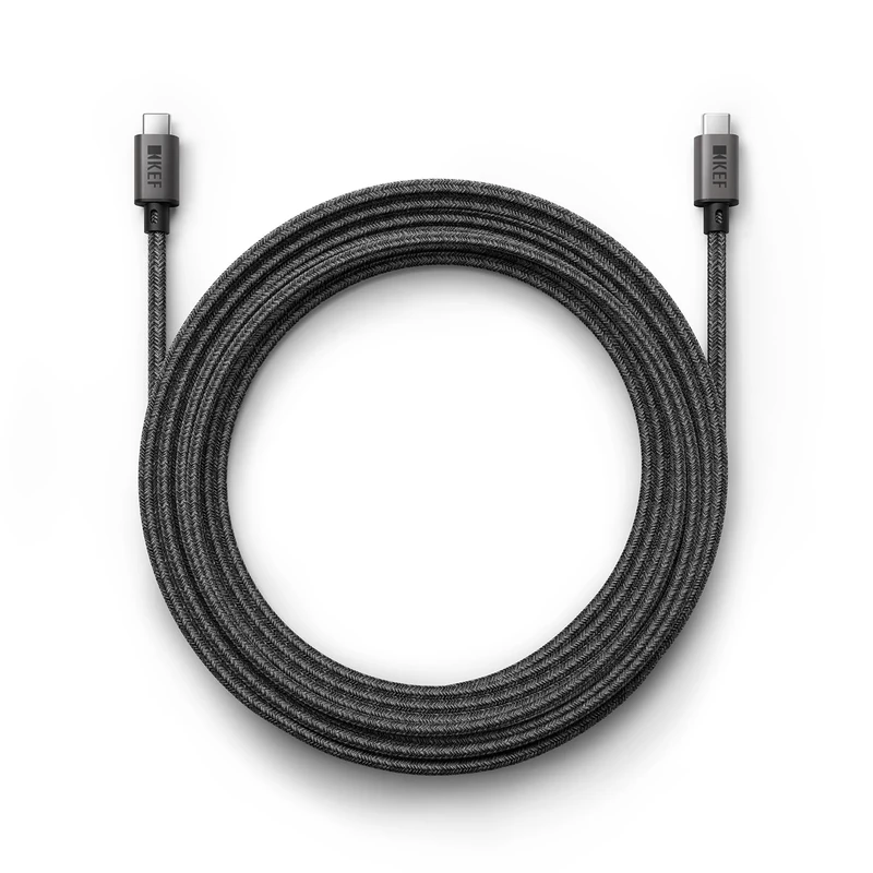 KEF C-Link Interspeaker Cable for LSX II LT & Coda W, Grey | 8 metres | High Tenacity Fabric - Image 1
