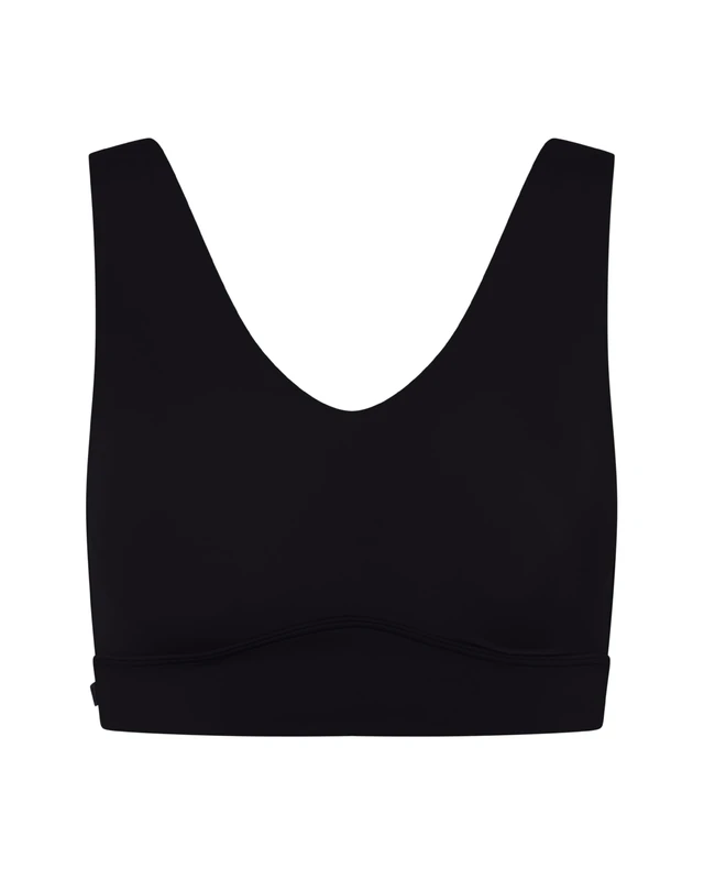 Harper wilde Bliss Bralette - Ultra-Soft and Lightweight V-Neck Bralette - Wireless Bras for Women - Black, Black, M