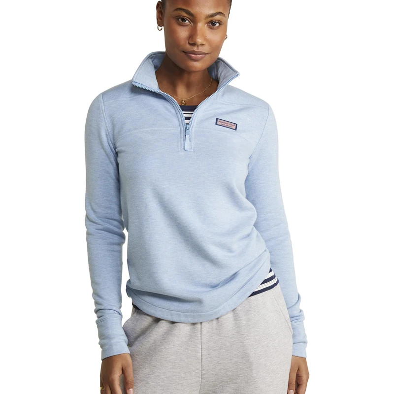 Vineyard Vines Women's Dreamcloth Relaxed Shep Shirt, Jake Blue Heather, XS - Image 1