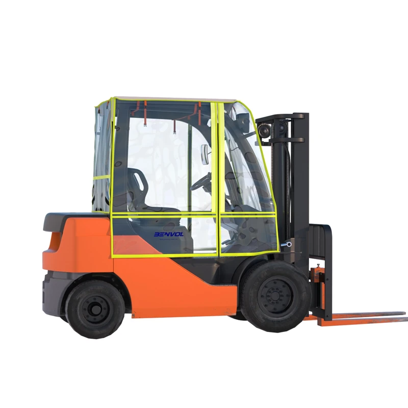 BENVOL Forklift Cover, All-Weather All-Season Use, Universal Type,EVA Transparent Material,600D Silver-Coated Oxford,Waterproof, Windproof, Rainproof and UV-Proof,Forklift Capacity Up to 6000 Lbs