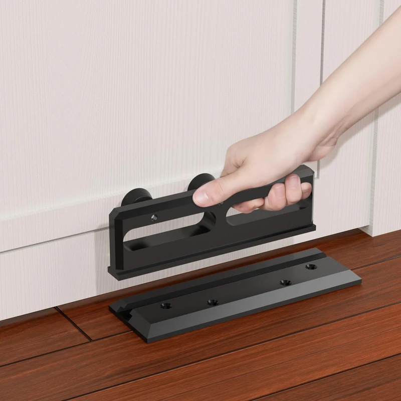 BUYYAH Door Security Bar, French Security Door Brace, Security Door Barricade, Withstands 3000 Lbs, Prevents Entry Burglaries Home Invasions, (MD#Black#3XN00000B0) - Image 1