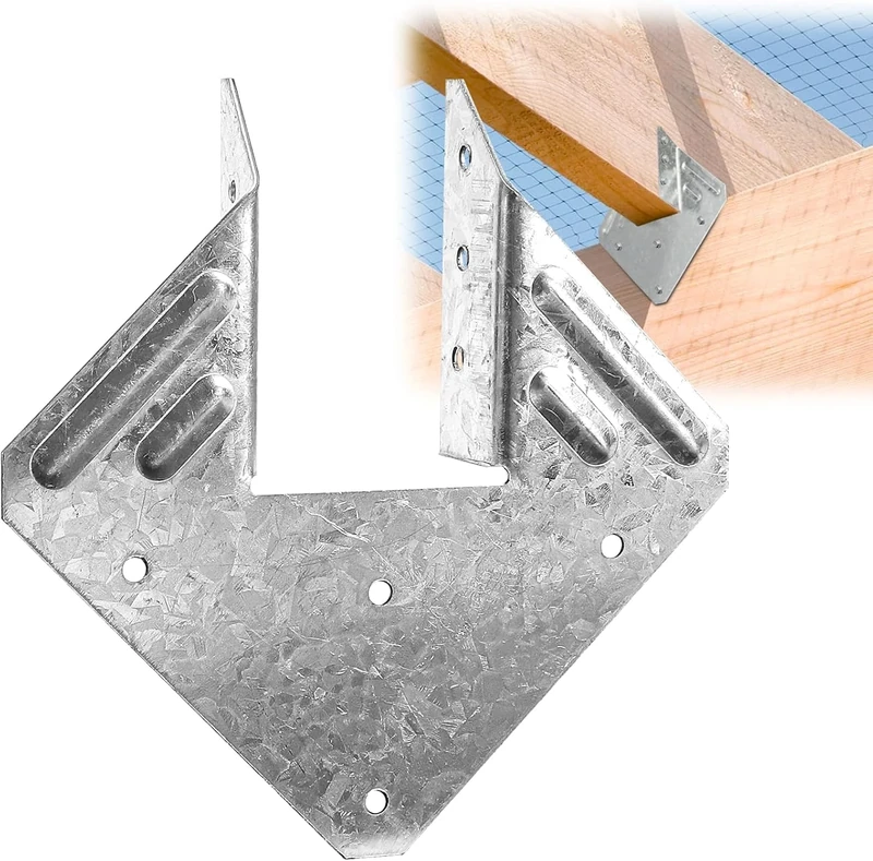 Garaook Hurricane Ties for Rafter 50 Pack, 16-Gauge Hurricane Straps, Hot Dip Galvanized Rafter Ties Brackets, Joist Hangers