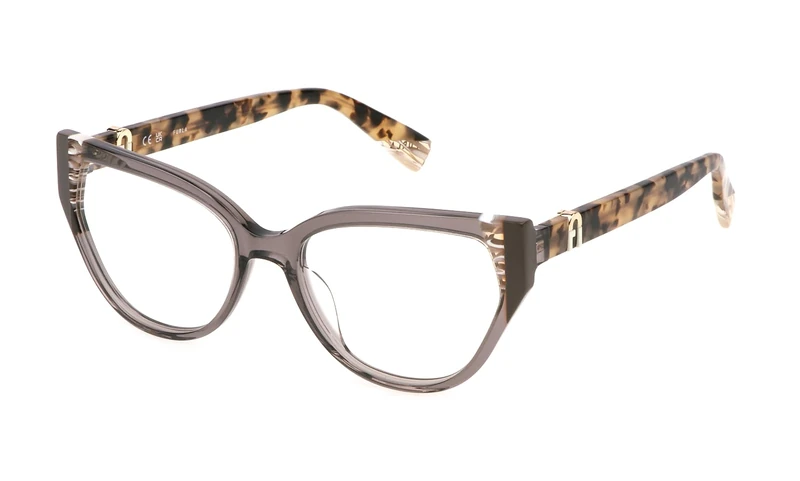 Furla Women's Vfu762v Glasses Frames on Prescription, Shiny Striped Bordeaux, 54/135/17, Shiny Striped Bordeaux, 54/135/17