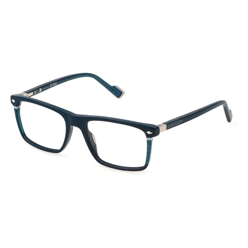Sting VST500 Prescription Eyeglass Frames, Matt Blue, 56/145/18 for Men, Matt Blue, 56/145/18