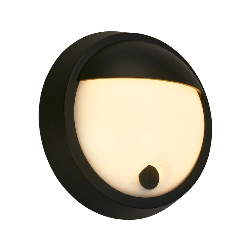 Briloner LED Wall Light Battery Operated Touch Dimmable Timer 15 min Outdoor Light Outdoor LED Spotlight Outdoor Wall Light 17 x 7 cm Black