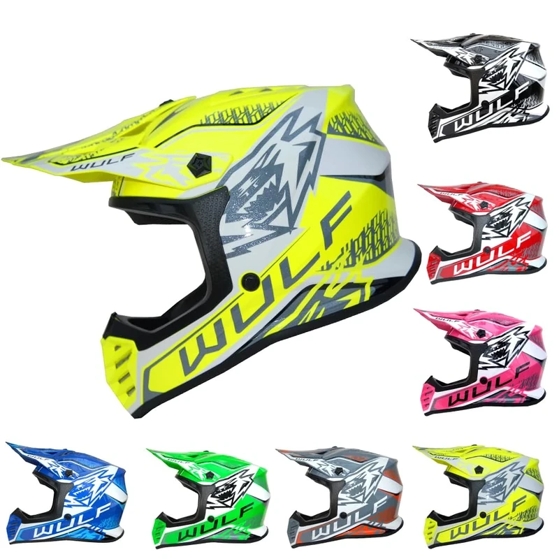 Wulfsport KAIR-X Helmet Kids Motocross Helmet- Yellow S (47-48cm)
