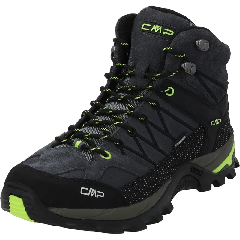 CMP Mens Rigel Mid Trekking Shoes Wp, Grey-Yellow Fluo UK 8 - Image 1