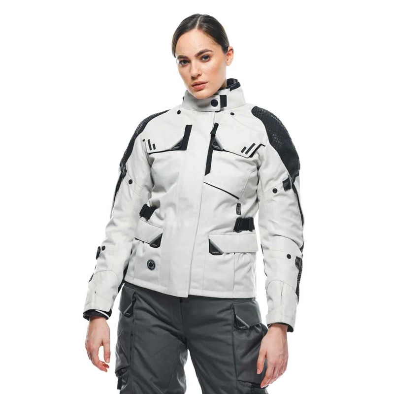 Dainese - Ladakh 3L D-Dry Lady Jacket, Waterproof Motorcycle Touring Jacket, Protections On Shoulders And Elbows, 4 Seasons, Women's Motorcycle Jacket, Vapor-Blue/Black, 52 - Image 1