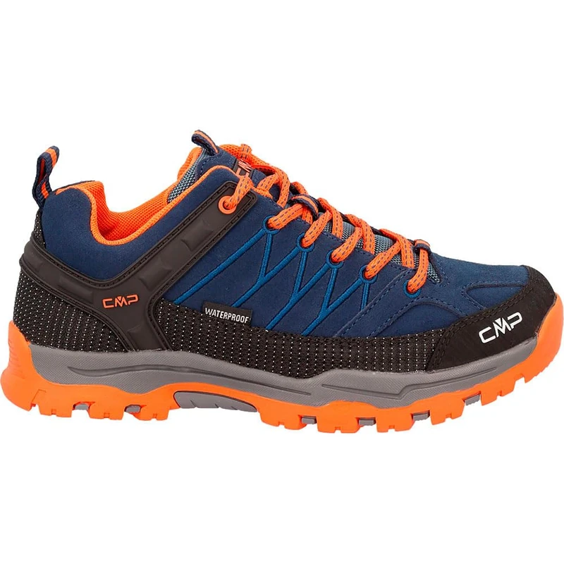 CMP Kids Rigel Low Trekking Shoes Wp, B. Blue-Arancio UK 13