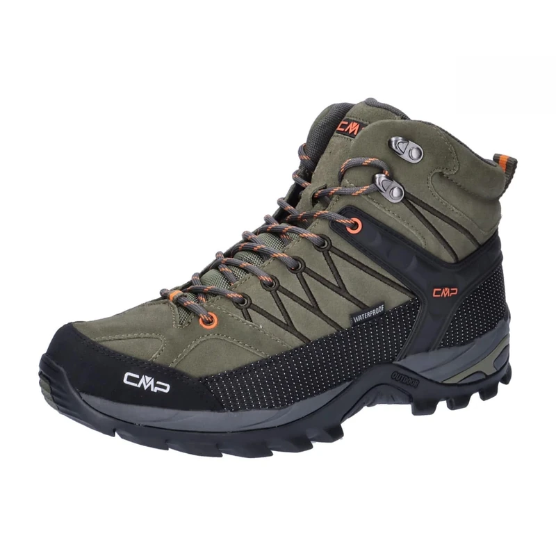 CMP Mens Rigel Mid Trekking Shoes Wp, Olive-Flame UK 9