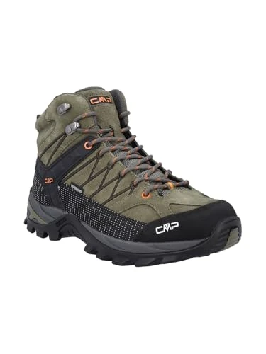 CMP Mens Rigel Mid Trekking Shoes Wp, Olive-Flame UK 12