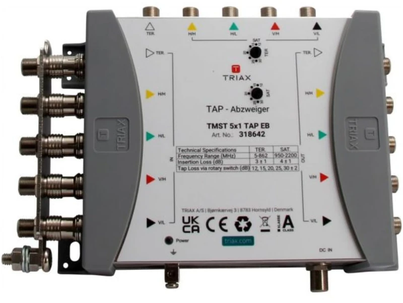 TRIAX TMST5x1TAP 5-Way Junction, 5 in/Out, 4 Branches - Image 1