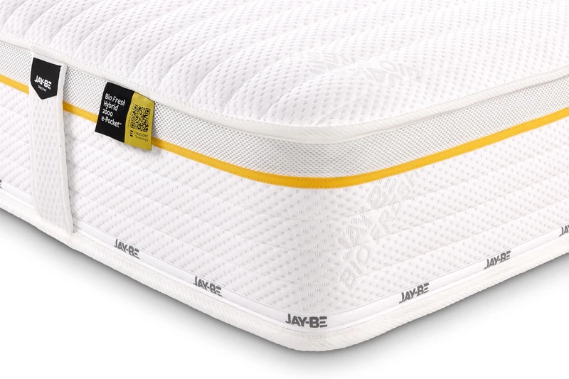 JAY-BE Bio Fresh Hybrid 2000 Small Double Mattress, 4ft, 23cm Thick, Pocket Sprung, Medium Mattress, Enriched with Mint for Natural Freshness (190 x 120 x 23cm)