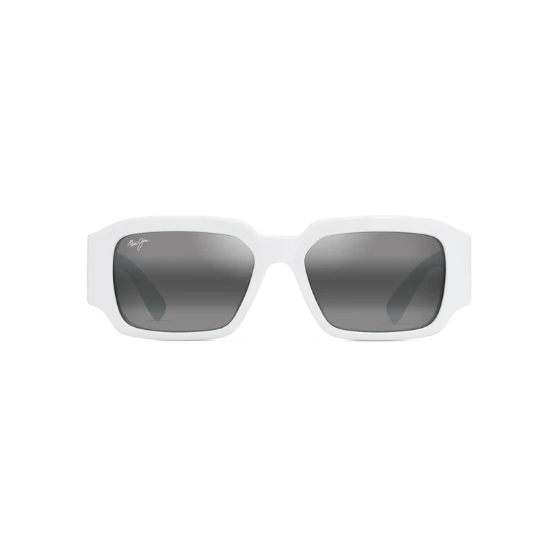 Maui Jim Unisex Kupale Sunglasses, Grey Kupale Shiny White, 5