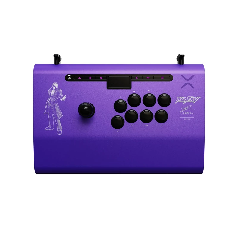 PDP Victrix Pro FS Playstation Fight Stick for PS4, PS5, PC, Durable Aluminum, Sanwa Denshi Buttons, Ergonomic Wrist Slope, Detachable Joystick, Tournament Grade for Fighting Games KOF Iori