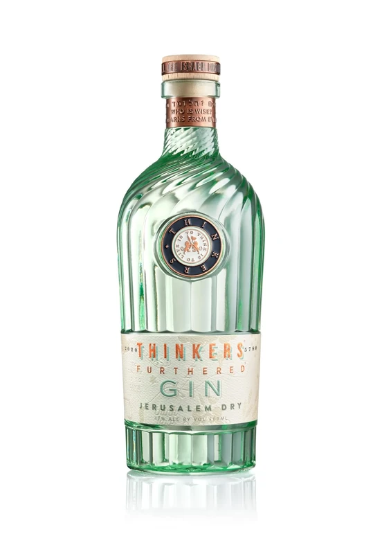Thinkers Jerusalem Dry Gin - A London Dry Style Gin | Jubiper, Coriander, Amgelica Root | Unparalleled Balance & Elegance - Winner Of Platinum Medals For taste And Bottle Design