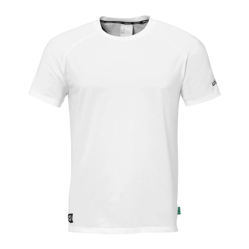 uhlsport ID T-Shirt Fitness Shirt for Children and Adults - Football Shirt - Breathable and Comfortable, White, L