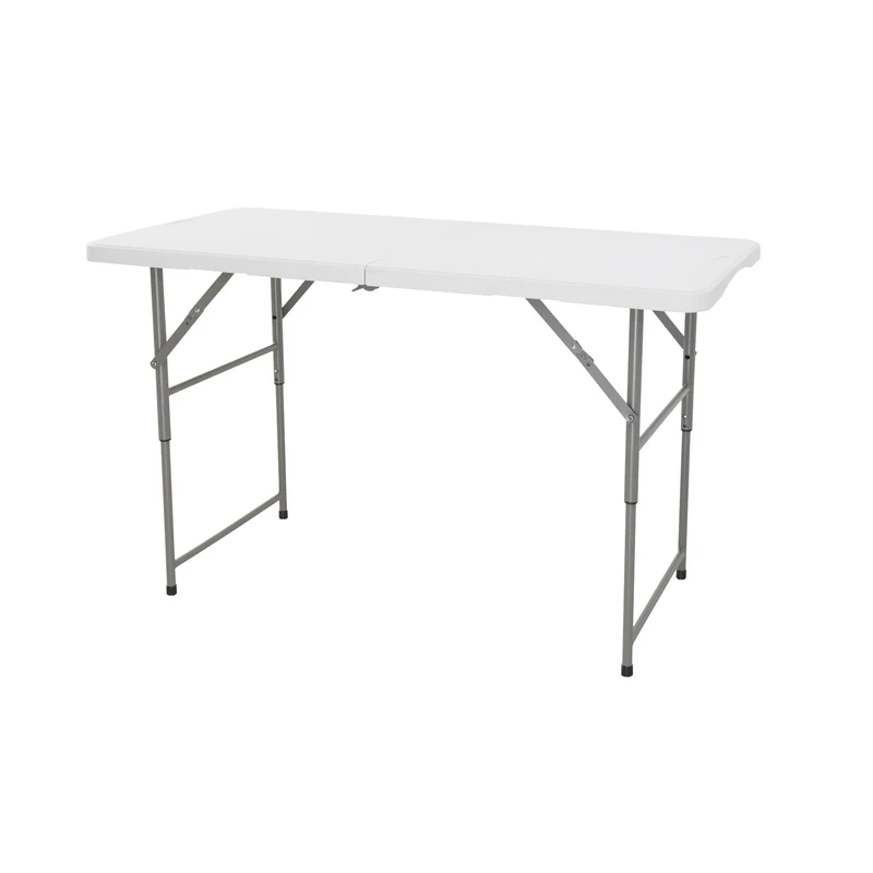 WELL HOME MOBILIARIO & DECORACIÓN Multifunctional Folding Table, Height Adjustable, 122 x 60 x 50-74 cm, with Handle for Moving