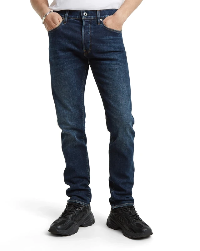 G-Star Men's 3301 Slim Jeans, Blue (worn in dusk blue 51001-C052-B843), 26W / 32L
