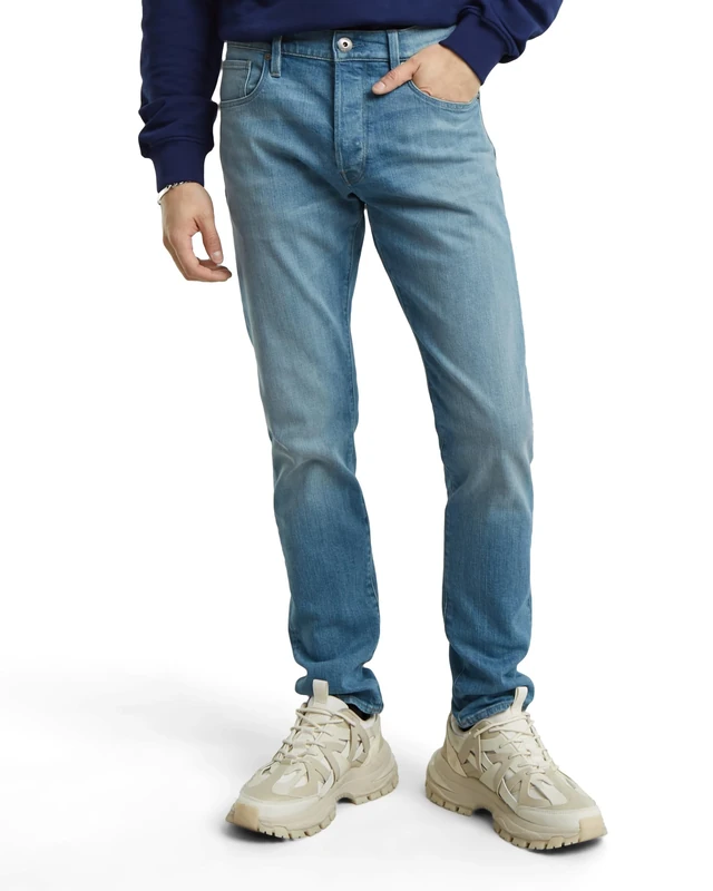 G-Star Men's 3301 Slim Jeans, Blue (faded blue fjord 51001-D761-G751), 30W / 34L