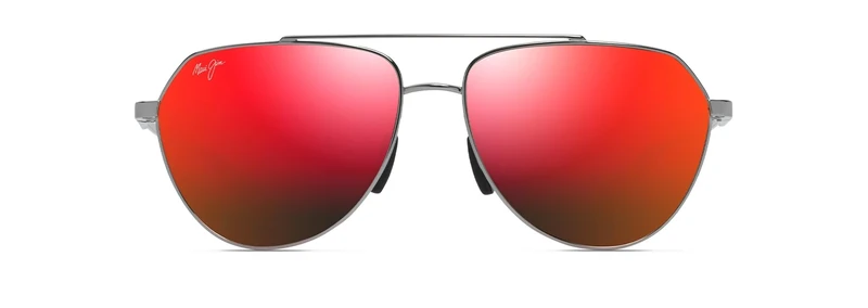 Maui Jim Unisex Waiwai Sunglasses, Hawaii Lava Waiwai Shiny, One Size