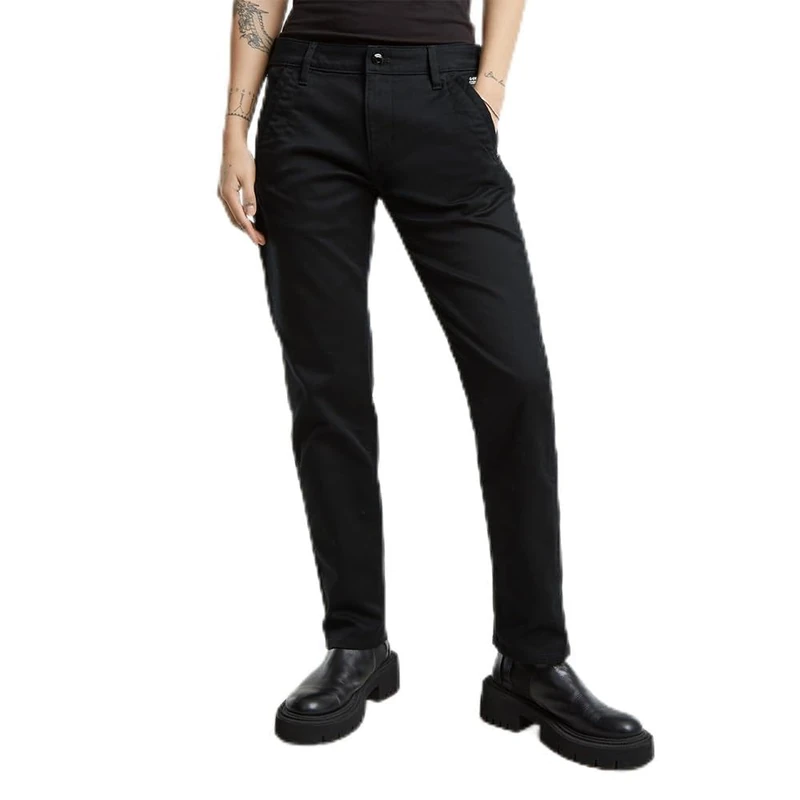G-STAR Women's Kate Boyfriend Chino, Black (dk Black D25257-C105-6484), 31W / 34L
