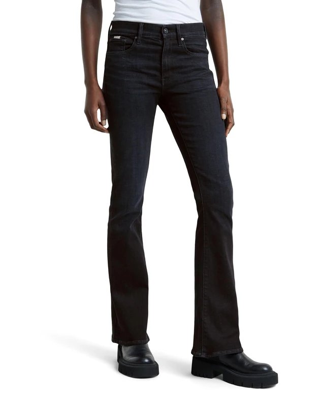 G-STAR Women's 3301 Flare Jeans, Blue (worn in black vortex D21290-A634-G730), 25W / 32L - Image 1