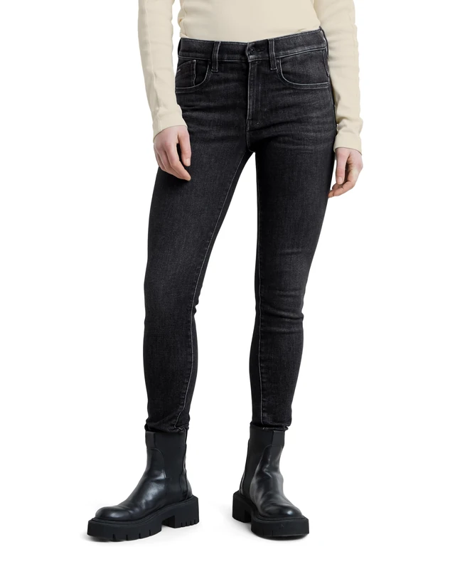 G-Star Women's Lhana Skinny Jeans, Grey (worn in fossil D19079-D535-G734), 28W / 34L