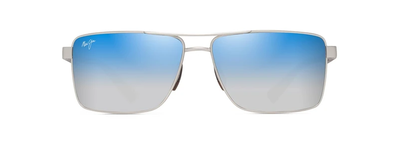 Maui Jim Unisex Piha Sunglasses, Blue Silver Piha Matte Si, 2