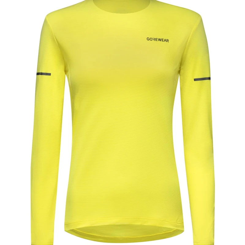 GORE WEAR Contest 2.0 Long Sleeve Tee Womens, Washed Neon Yellow, 42