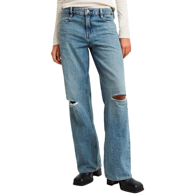 G-STAR Women's Judee Loose Low Waist Jeans, Blue (Antique Faded Ripped Fjord D22889-D776-G920), 27W / 32L