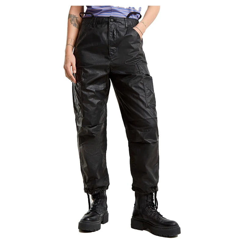 G-Star Women's Cargo Cropped Drawcord Pants, Black (dk black cobler D25251-C973-B787), 28